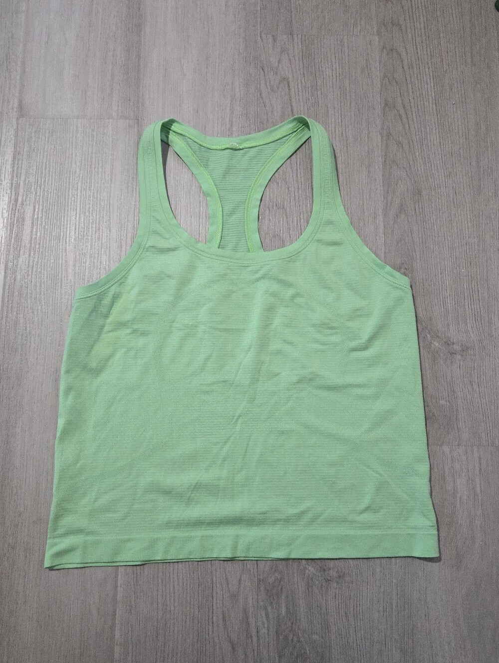 Lululemon Lime Green Seamless Crop Tank Top, SIZE 8